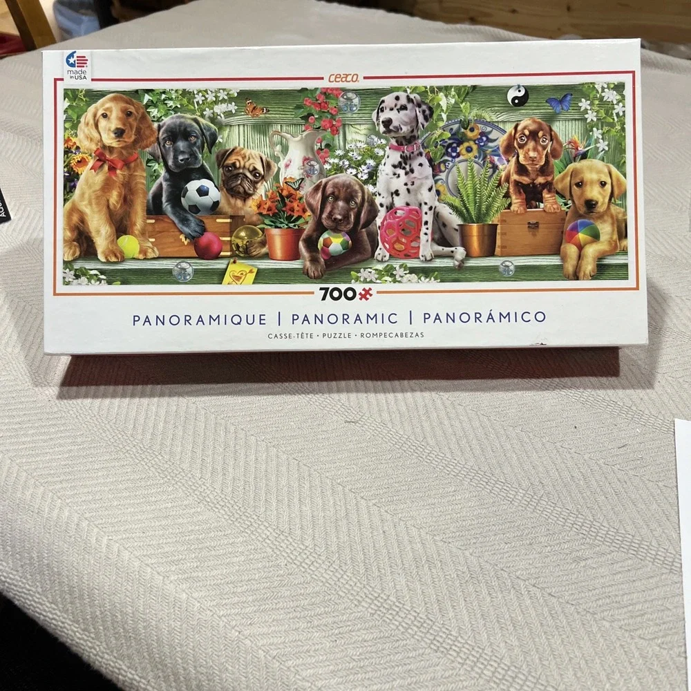 Panoramic Puppies 700 Piece Jigsaw Puzzle Ceaco USA by Adrian Chesterman 2015